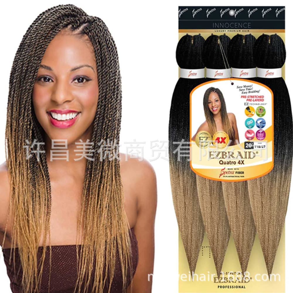 4X EZ Hair 4-Pack EZ Easy Braid 20-Inch African Dreadlocks Wig Flame-Retardant Material