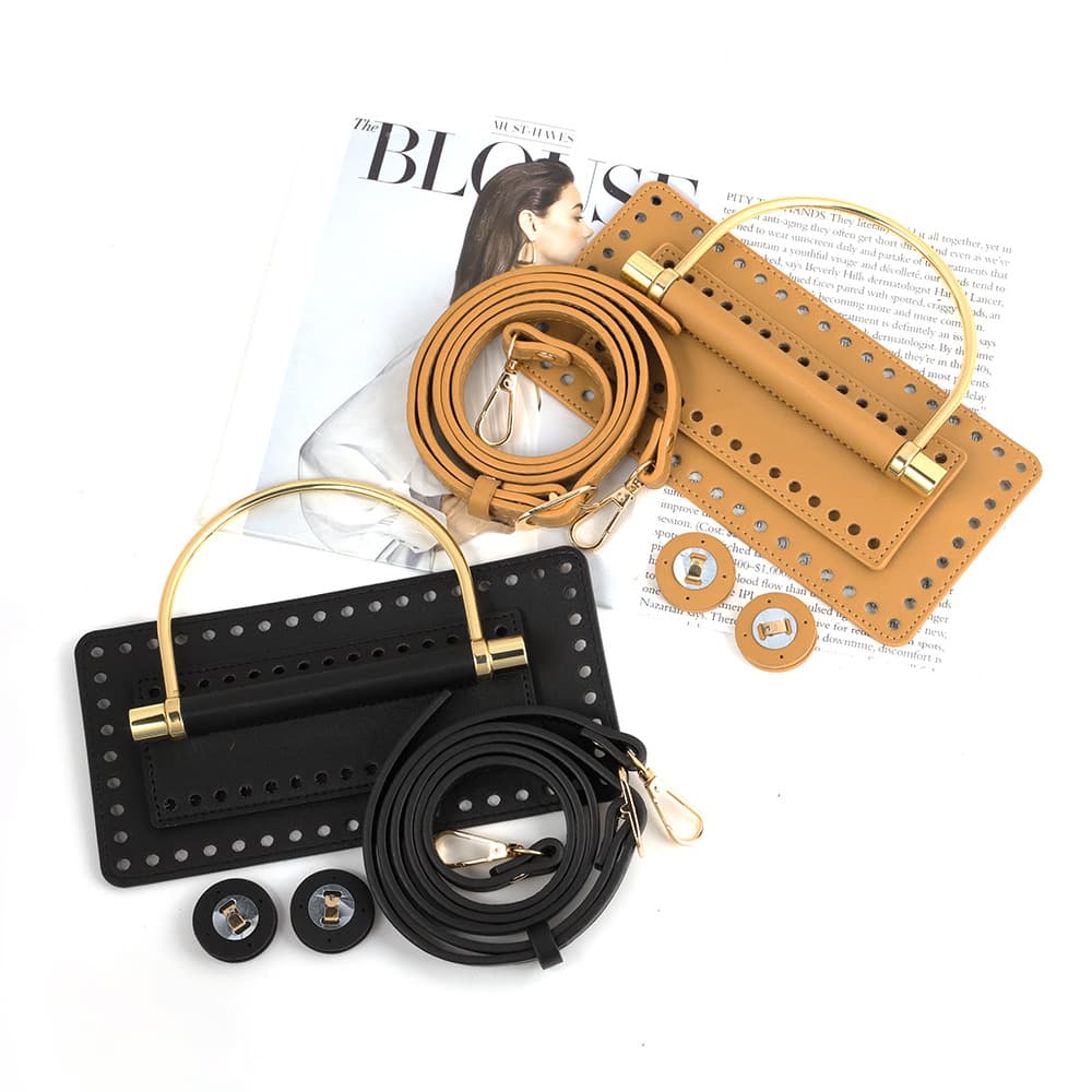 New HyunA DIY Knitting Bag Accessories Yarn Hooking Bag Set Bottom Cover Crossbody Strap Buckle Four Piece Set Bag Accessories