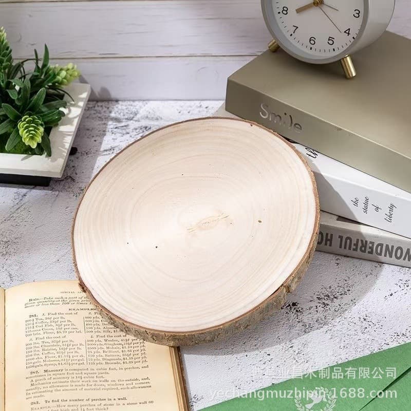 Children's Handmade Wood Chips DIY Craft Solid Wood Materials Paulownia Logs Painting Tree Rings Wood Chips Decorative Background Wall