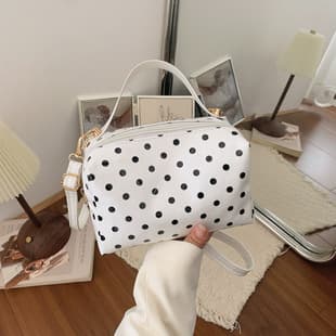 Korean Style Polka Dot Bag for Women, 2026 Spring New Arrival, Exquisite Mini Crossbody Bag, Fashionable Square Handbag