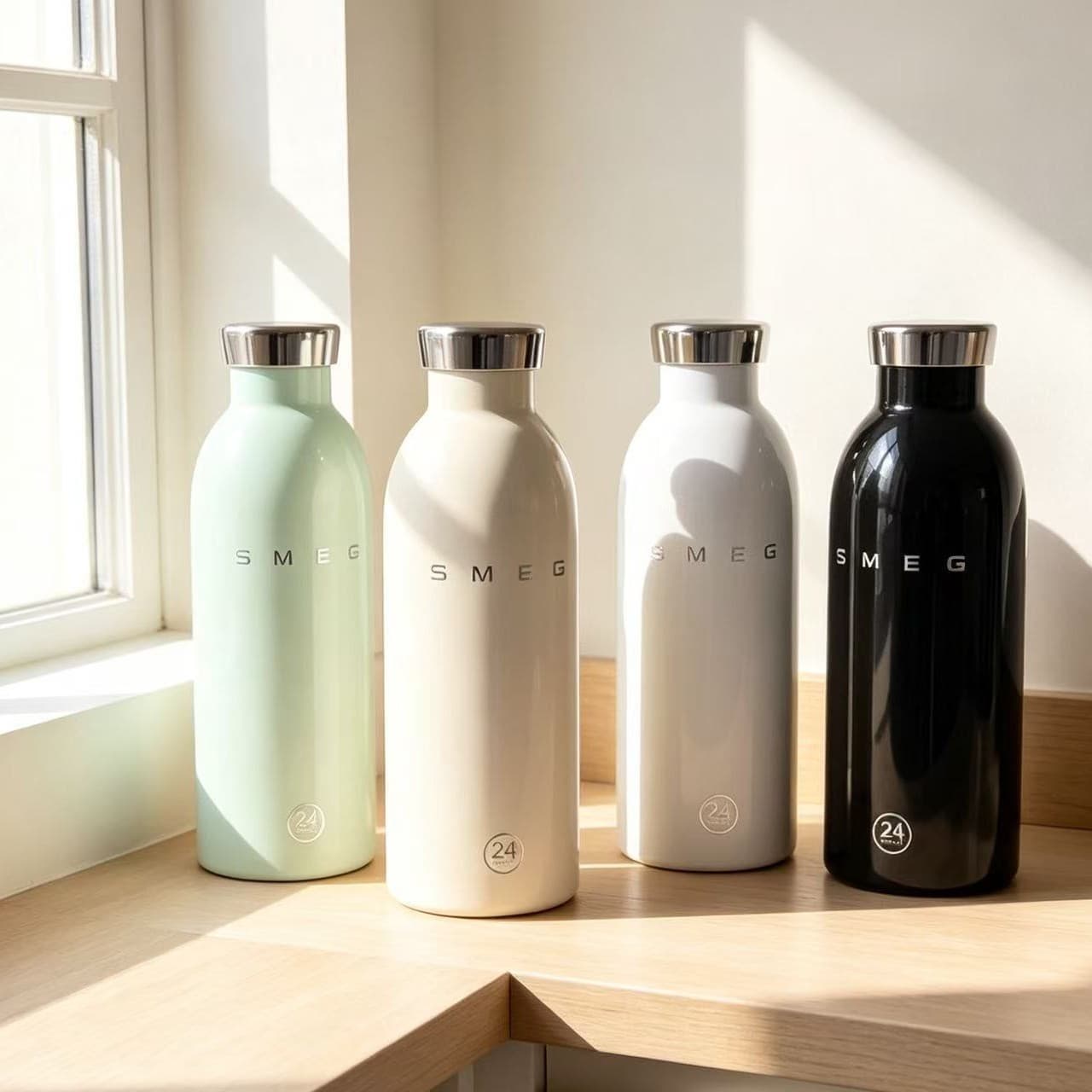 Smeg Collaboration New Large-Capacity High-Appearance Small-Mouth Bottle Portable 304 Food-Grade Stainless Steel Insulated Cup