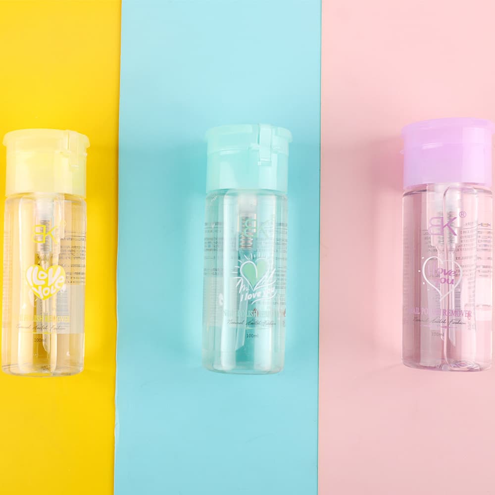BK New Fruit-Flavored Moisturizing Water-Based Nail Polish Remover, Gentle on Hands, Nail Cleaner, Wholesale for Nail Art