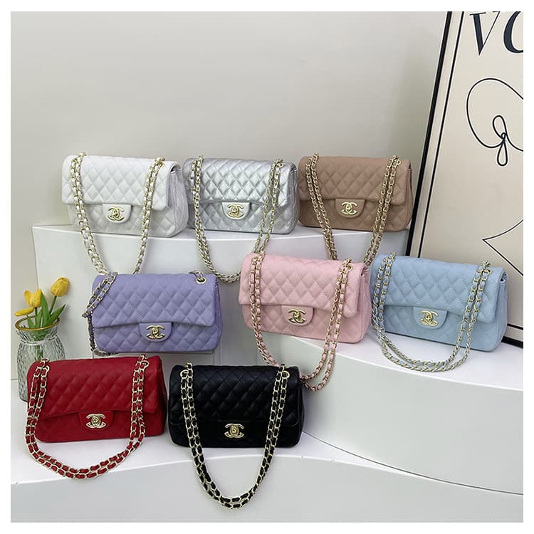 Cross-border Foreign Trade Small Fragrance Style Suede Bag Women 2026 New Light Luxury Single Shoulder Underarm Bag CF Crossbody Small Square Bag