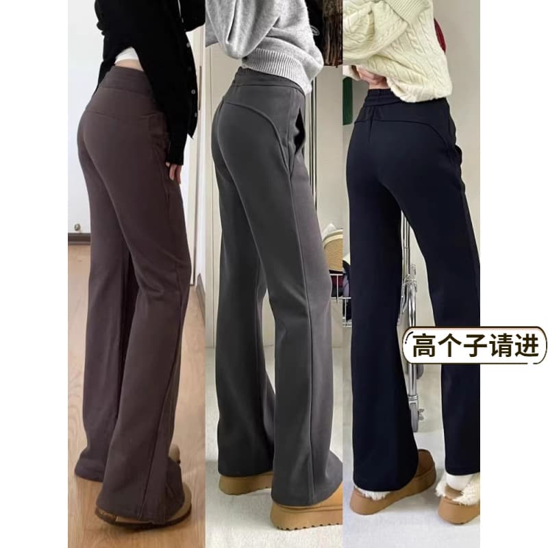 180 tall, extended version of low-waist plus velvet micro-flared sweatpants for women, slimming yoga pants 175, extra-long casual sweatpants