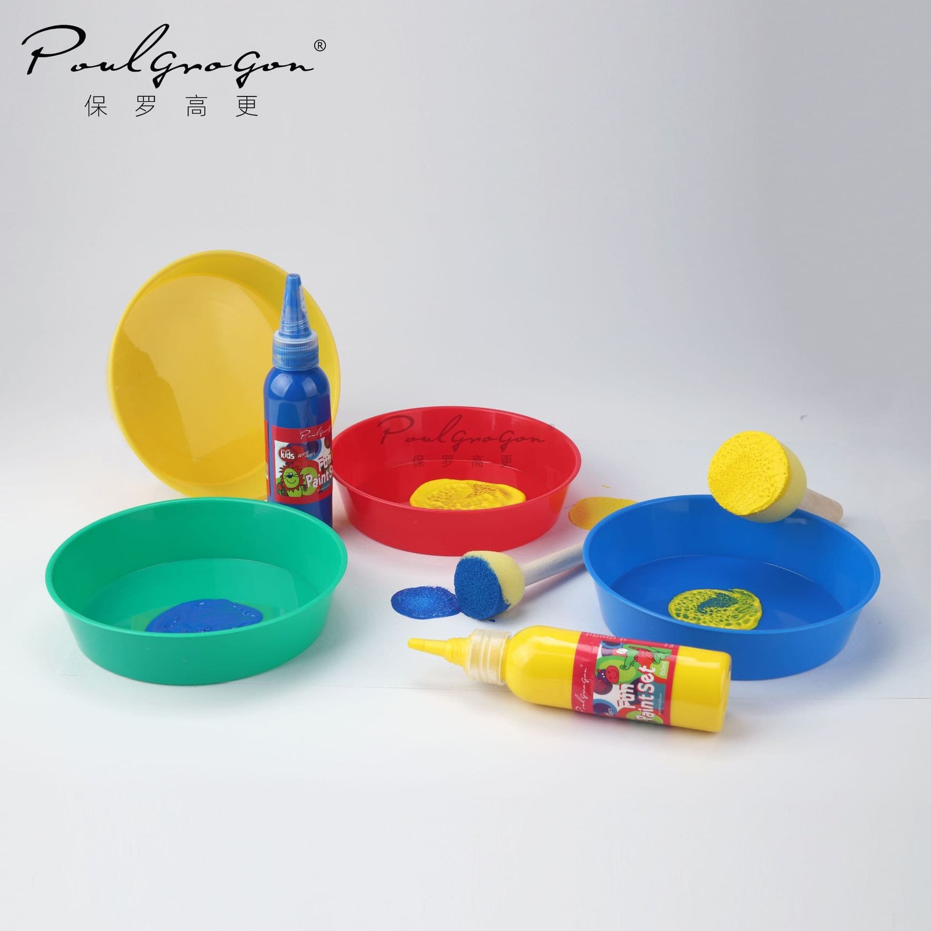 Paint Cups Children's Art Supplies, Colorful Round Plastic Bowls, Graffiti Watercolor Acrylic Palette Wholesale Set