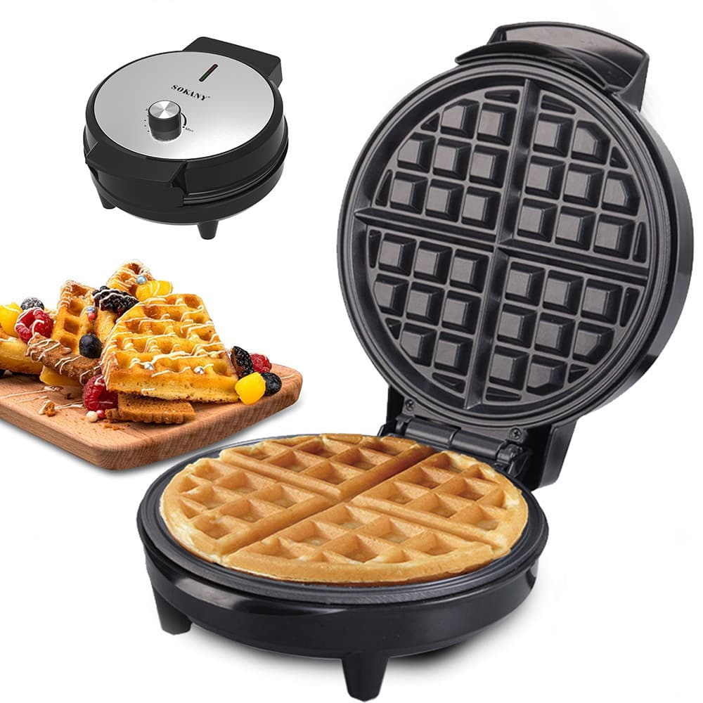 Home Use Adjustable Temperature Control Small Waffle Maker Sandwich Maker Bread Toaster Electric Pancake Grill Iron Cookware