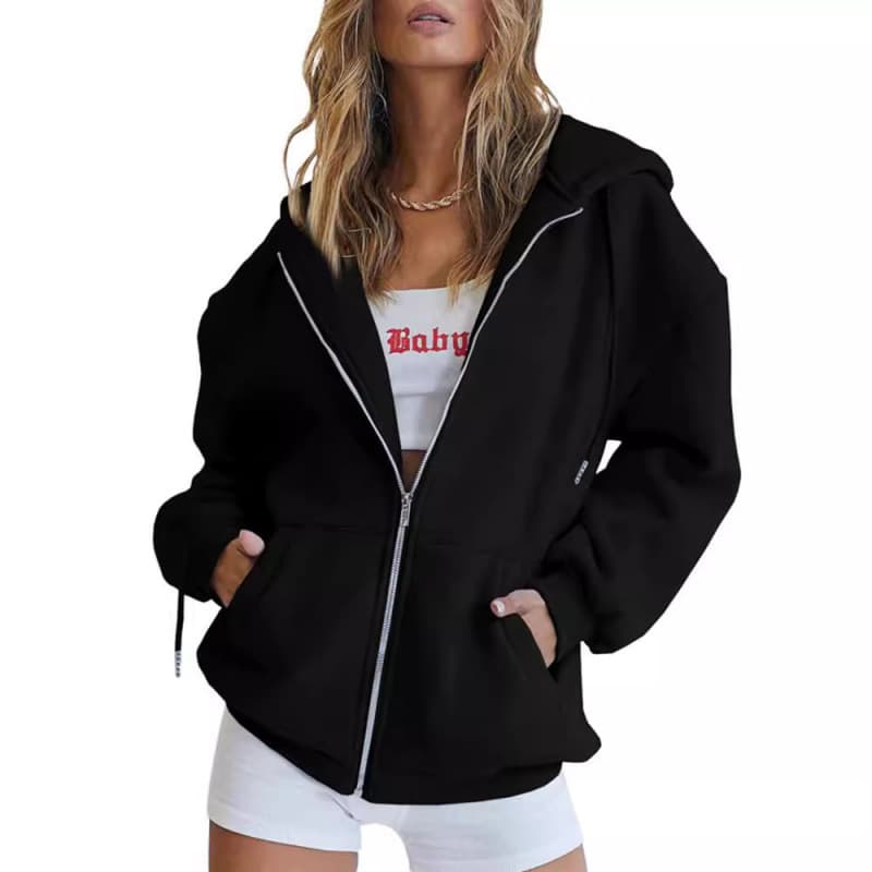 Unisex Cute Hoodie for Teens Girls Fall Jacket Sweatshirt Casual Drawstring Zip-Up Clothing
