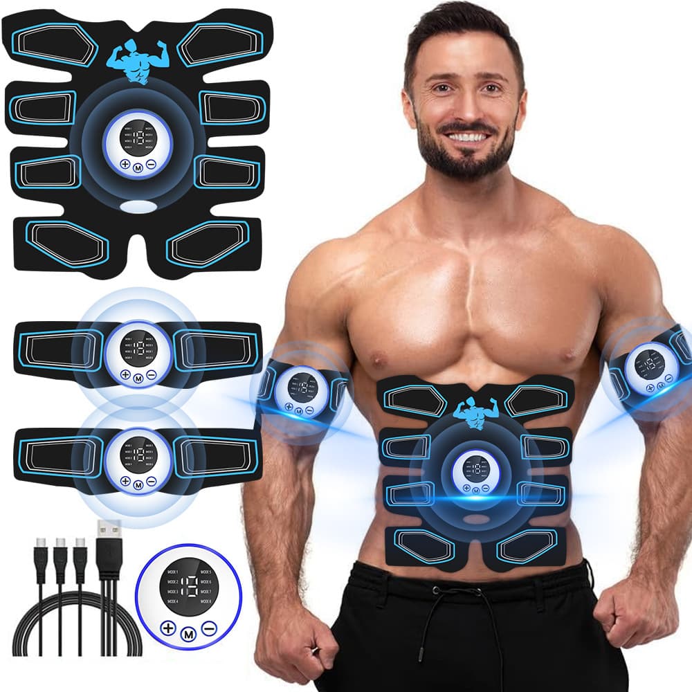 EMS Smart Abdominal Muscle Stimulator for Fat Burning, Fitness Training Equipment for Men and Women