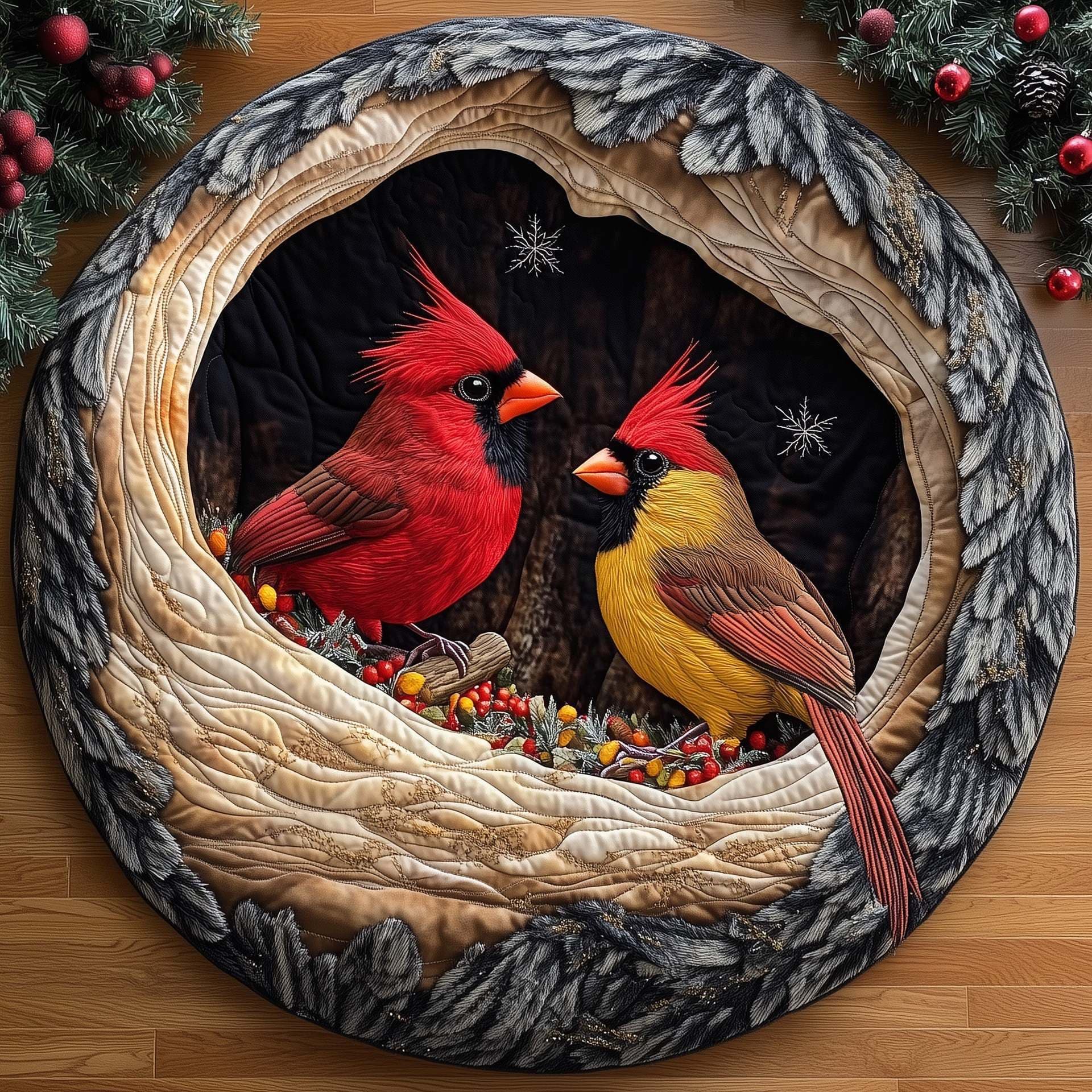 Cross-border Naked-eye 3D Stereoscopic Round Christmas Living Room Rocking Chair Blanket Easy-care Sofa Blanket Drop Shipping Winter Carpet