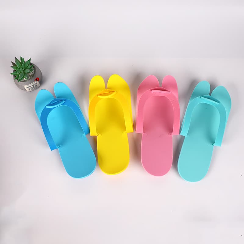 Spot EVA high-elastic anti-slip color slippers hotel beauty salon hot spring disposable flip-flops bathing shoes
