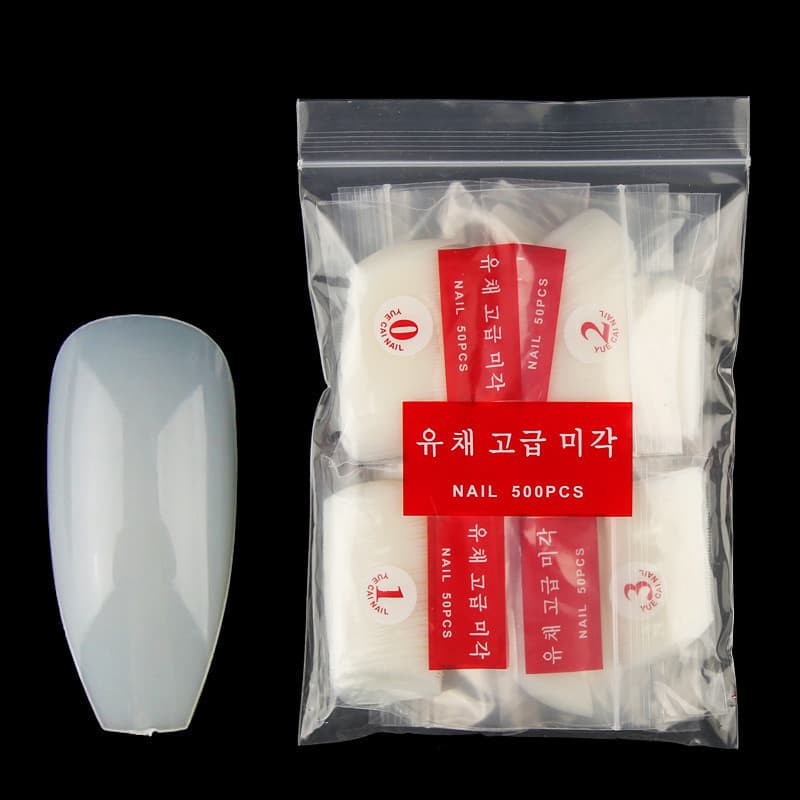 Manicure Ballet Nails Full T-Shaped Nails French Nails Natural Color Fake Nails 500 Nails