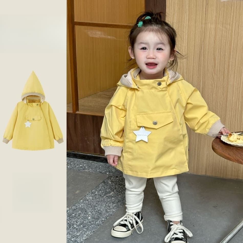 Girls' Autumn New Elf Pointed Hood Windbreaker Unisex Baby Jacket Infant Clothing Windproof Coat Spring/Autumn Style