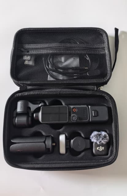Pocket 3/4 Storage Bag, 4th Gen Black/Gray, EVA Portable and Compact, Premium Handheld Gimbal, Best Seller