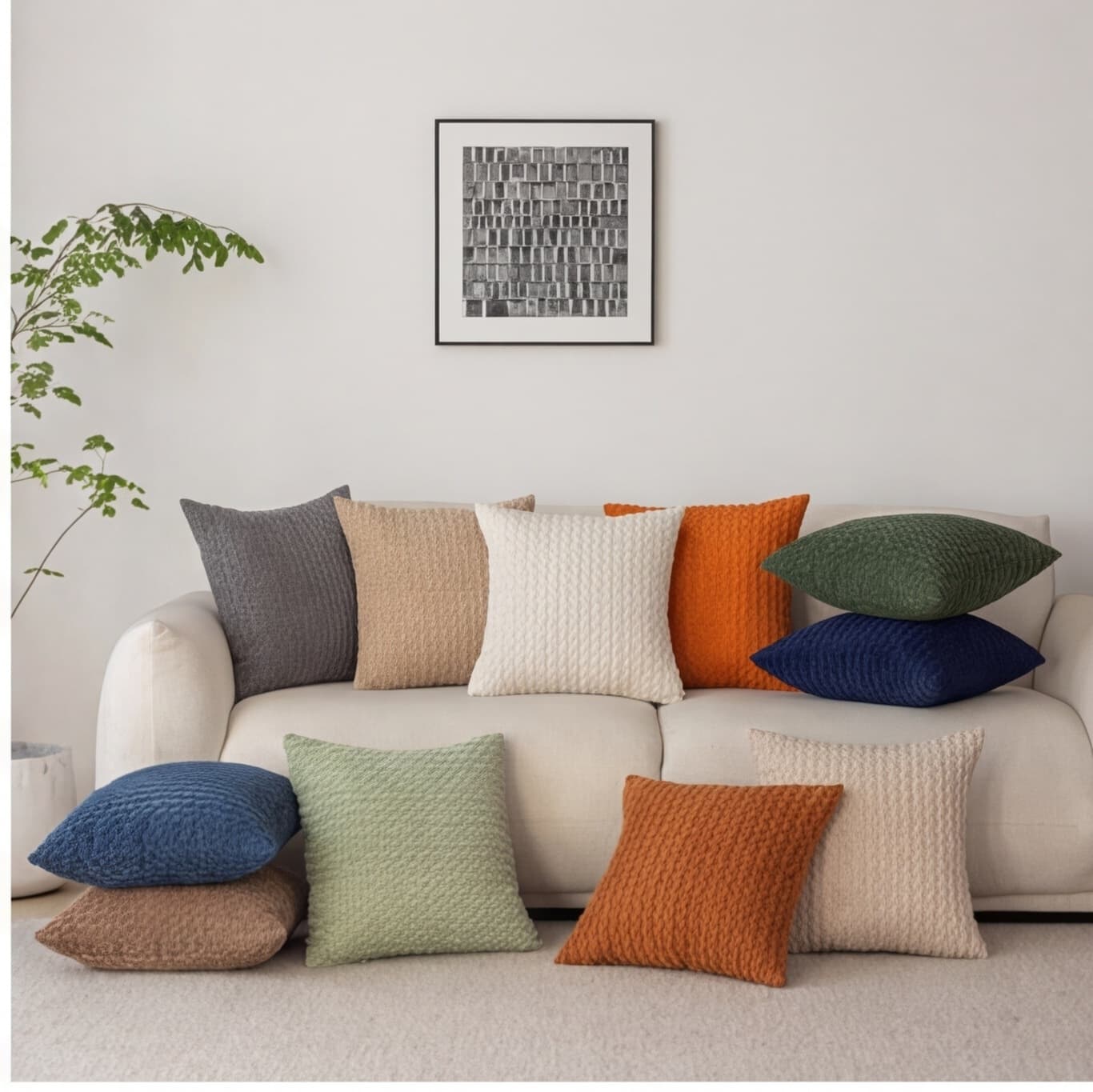 Sleep Leg Hug Pillow Cover (Insert Not Included) - Bed Backrest Cushion, Sofa Back Support Pad, Corduroy Headboard Throw Pillow Cover