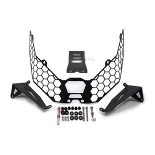 For QJMOTOR 368G Motorcycle Headlight Protective Cover Waterproof Stainless Steel Modification Accessory Headlight Shield
