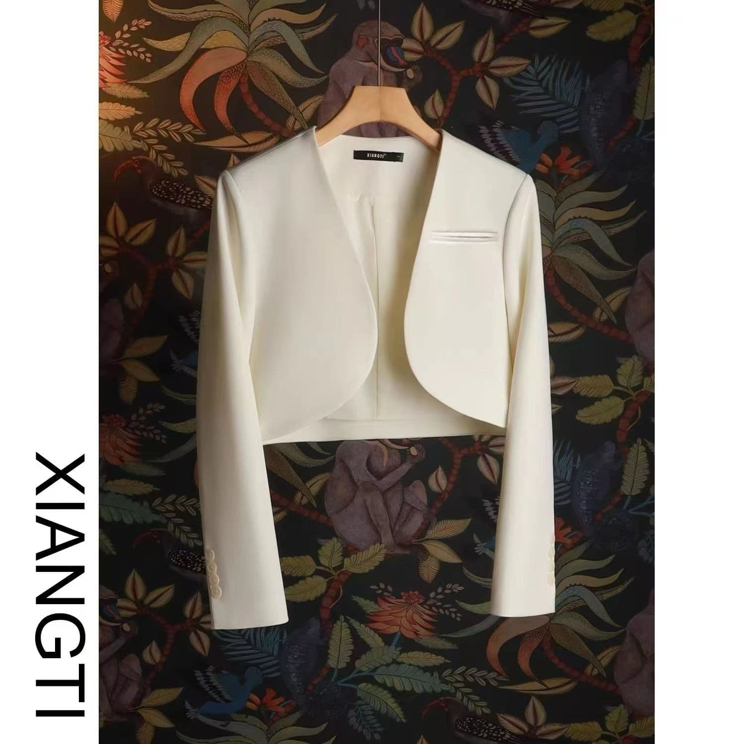Bl Blazer for Women 2024 New Spring and Autumn Fashion Petite Casual Ultra-Short Korean Style Long-Sleeve Sweet and Spicy Regular Style