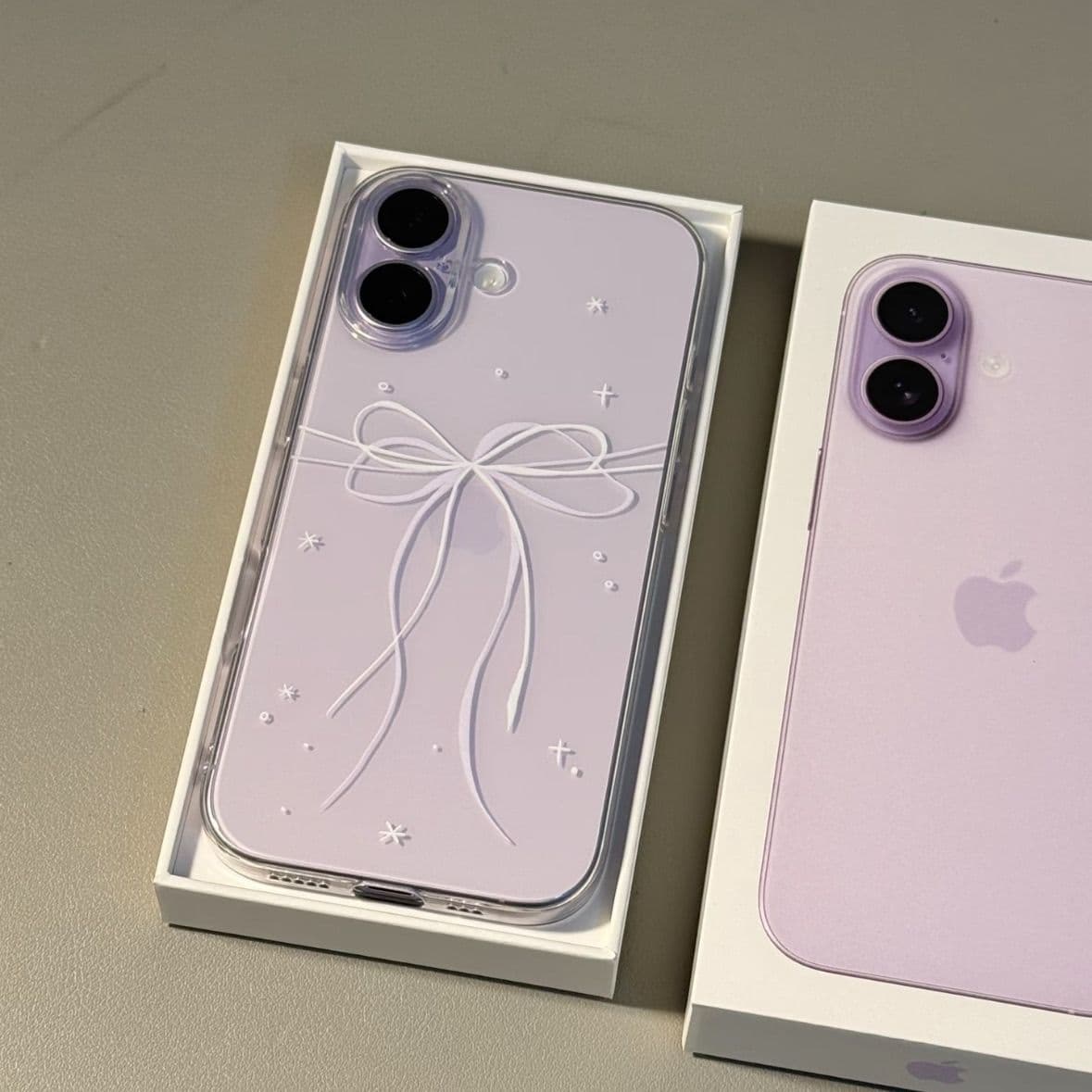 Star bow suitable for Apple 17ProMax16 mobile phone case 15 14 creative 13 12p transparent 11 large holes