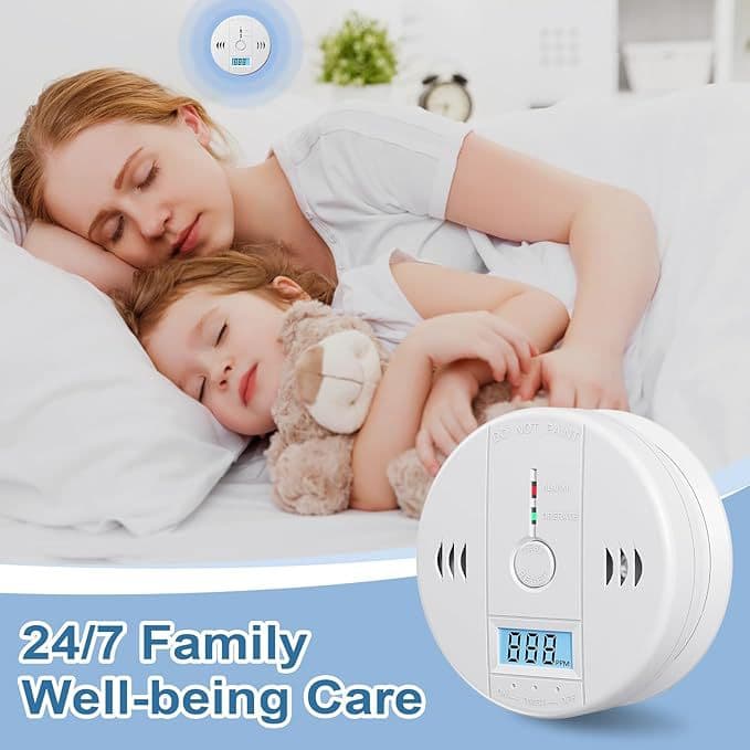 Carbon monoxide alarm, household indoor battery-operated honeycomb coal gas CO detector