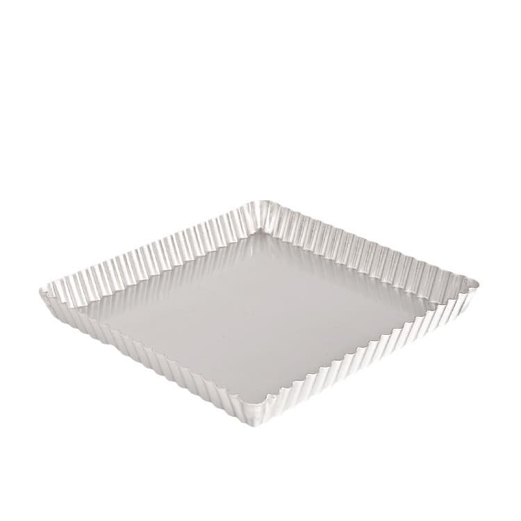 Removable Bottom Anodized Aluminum Pizza Pan Square Cake Mold Thickened Non-Stick Fluted Tart Pan Baking Mold