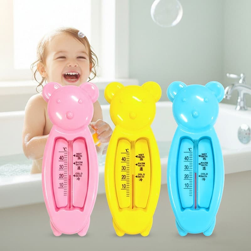Cartoon bear wet and dry thermometer newborn baby bath anti-scald thermometer water thermometer for children