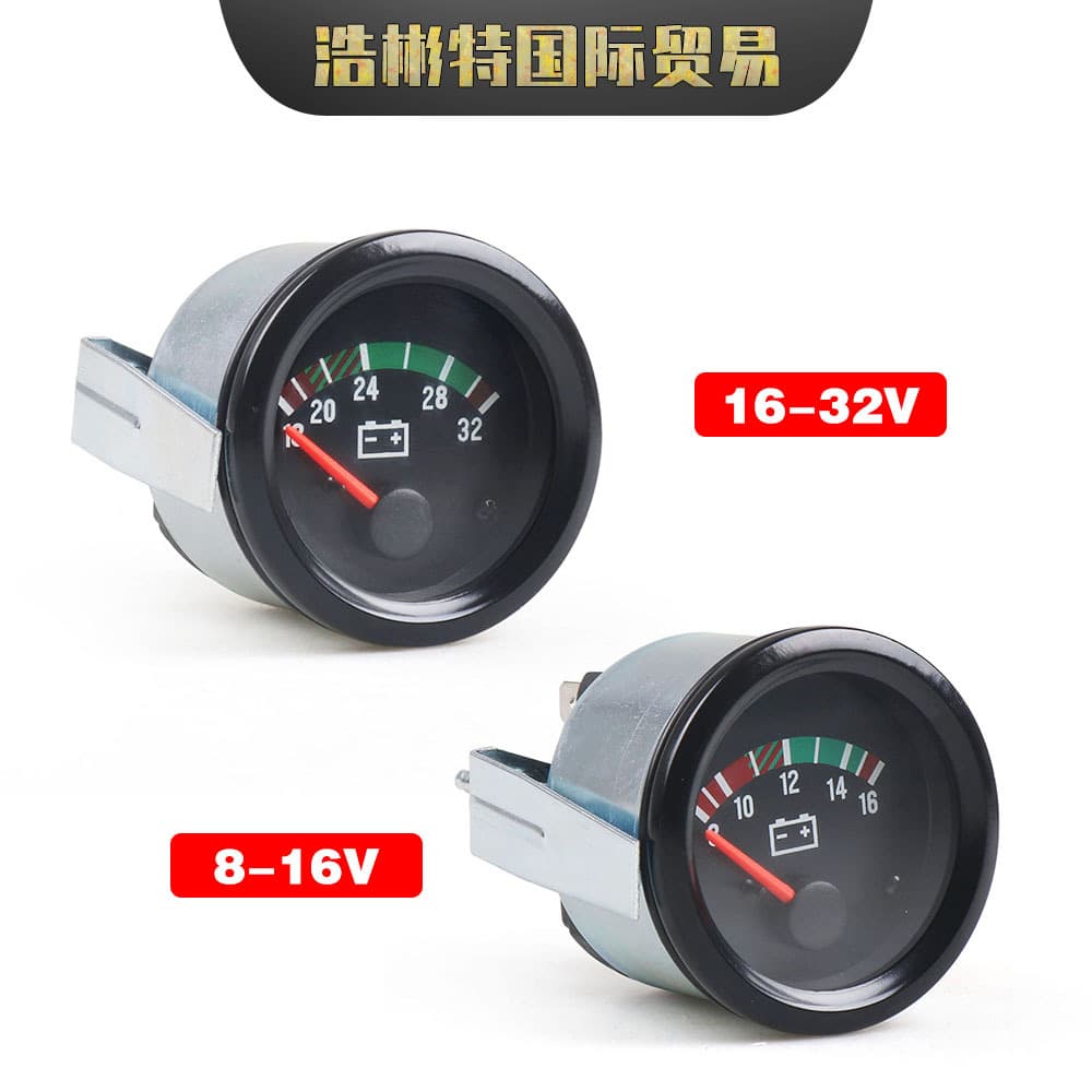 52mm Universal Instrument Pointer Electronic Voltmeter 12/24 Volt Meter Dedicated Instrument for Engine Systems
