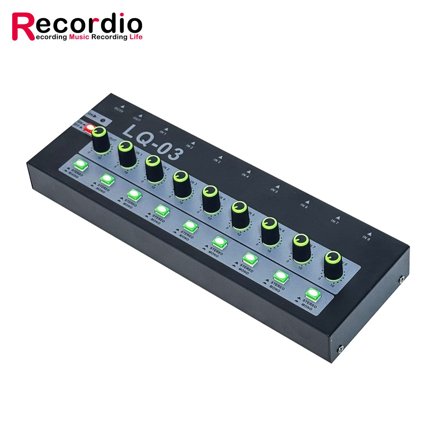 Cross-border 4/8-way microphone mixer mini instrument amplifier 6.5 microphone plug preamplifier audio input