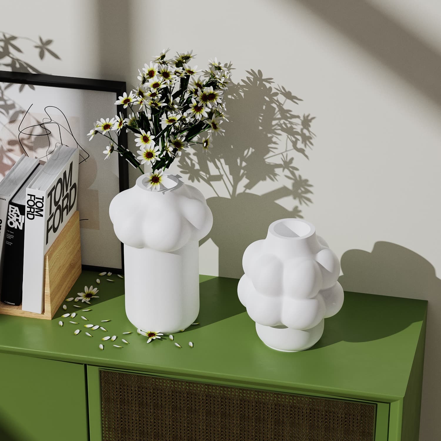 Deyi life diy glue mold ins cloud vase silicone mold plaster vase home accessories decoration