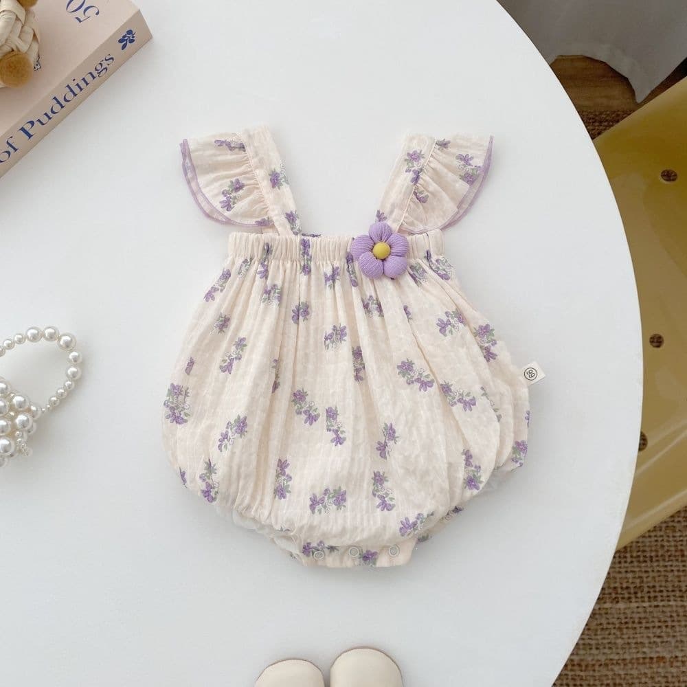 Summer new style infant and toddler super cute onesies baby sling thin baby girl summer clothes baby girl clothes beige