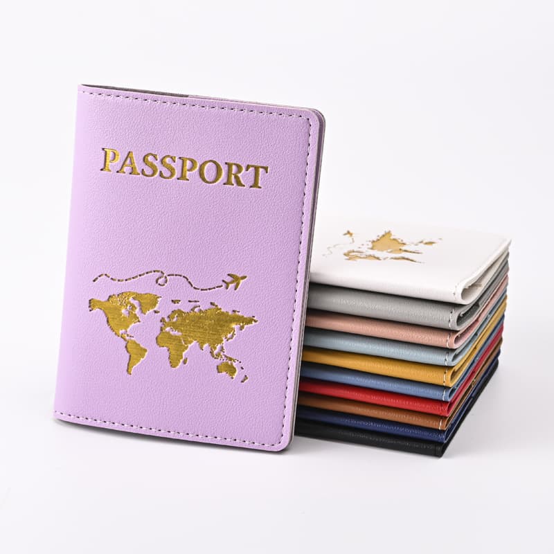 2026 New PU Leather Passport Cover with Hot Stamping Process, Customizable Logo, Practical and Convenient