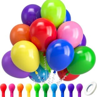 12 Inch Colored Thick Latex Balloons 100 Pack Party Decoration