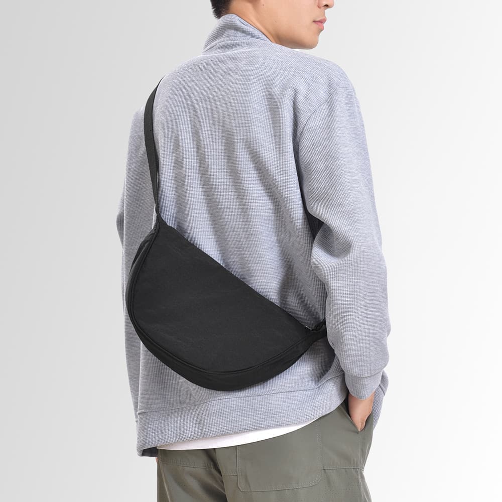 Japanese popular dumpling bag, simple, western style, lightweight shoulder bag, adjustable rope, versatile casual crescent armpit bag