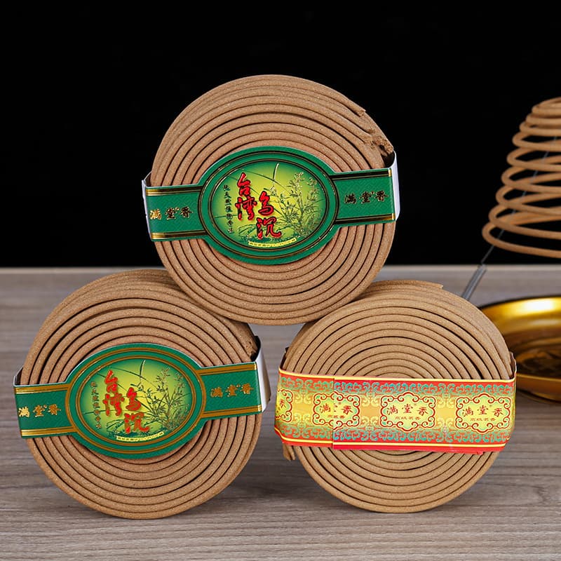 12-Hour Slow-Burn Sandalwood Incense Coils, Taiwan Wu Chen Incense Coils, Natural Water Wu Chen Tibetan Incense, Free Incense Burner, Wholesale