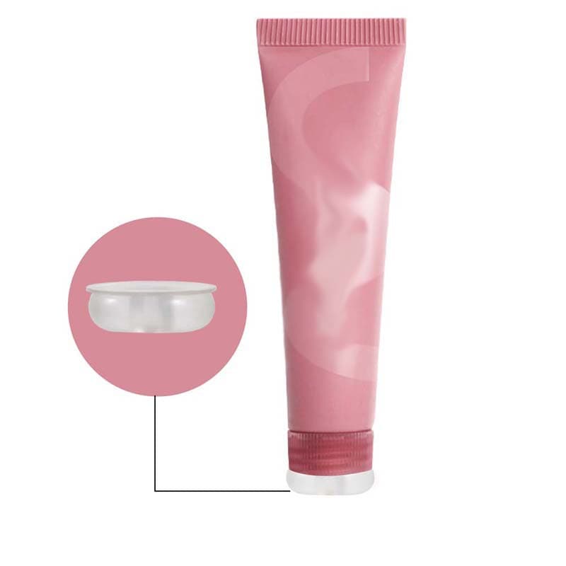 Silicone Donut Applicator with Hole, Soft Silicone Tube Lip Brush, Pure Silicone Eco-Friendly Lip Gloss Tip with Hole
