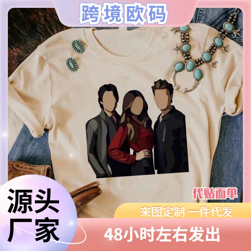 the Vampire Diaries t-shirts women manga anime Tee girl mang