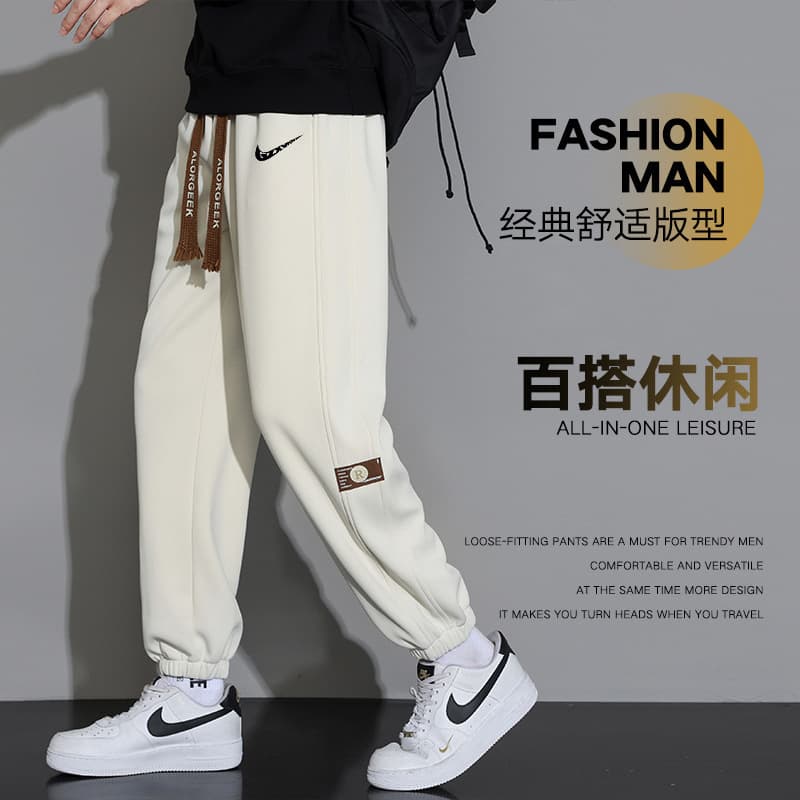 Cross-border Casual Pants Men's Autumn New Drawstring Loose Long Pants Cargo Sports Wide Leg Sweatpants American Streetwear