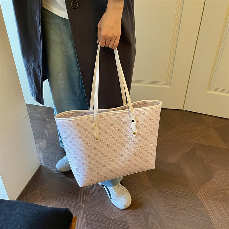Cross-Border High-End Large Bag, New Trendy Light Luxury Women's Bag, Shoulder Bag, Large Capacity, Versatile for Commuting, Hand-Carry Tote Bag