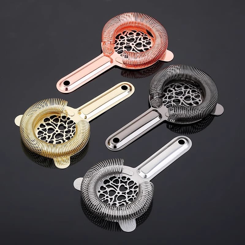 Bar Professional Stainless Steel Cocktail Ice Strainer Filter for Mixing Cup Use