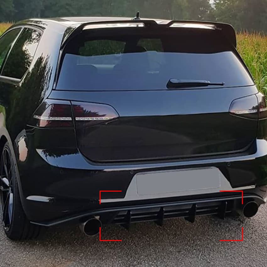 Rear Lip Diffuser Spoiler for Volkswagen Golf MK7.5 GTI 2017-2019 Model Modification Accessories