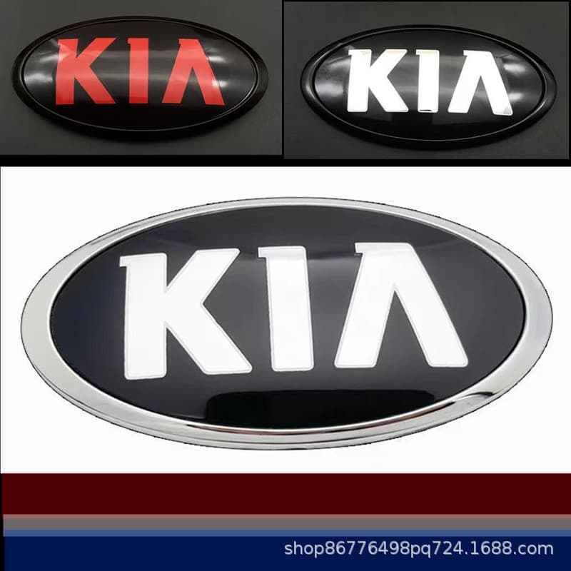 Suitable for Kia Car Hood Front Logo Kia Rear Tail Logo Modification Sorento K5 Smart Running Jiale Steering Wheel Car Logo