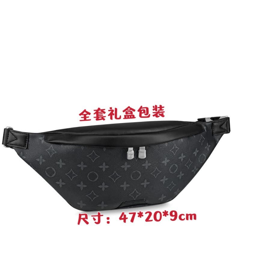 Fashionable Men's Chest Bag Leather Sports Crossbody Bag Street Trend Waist Bag Classic Floral Print Shoulder Bag