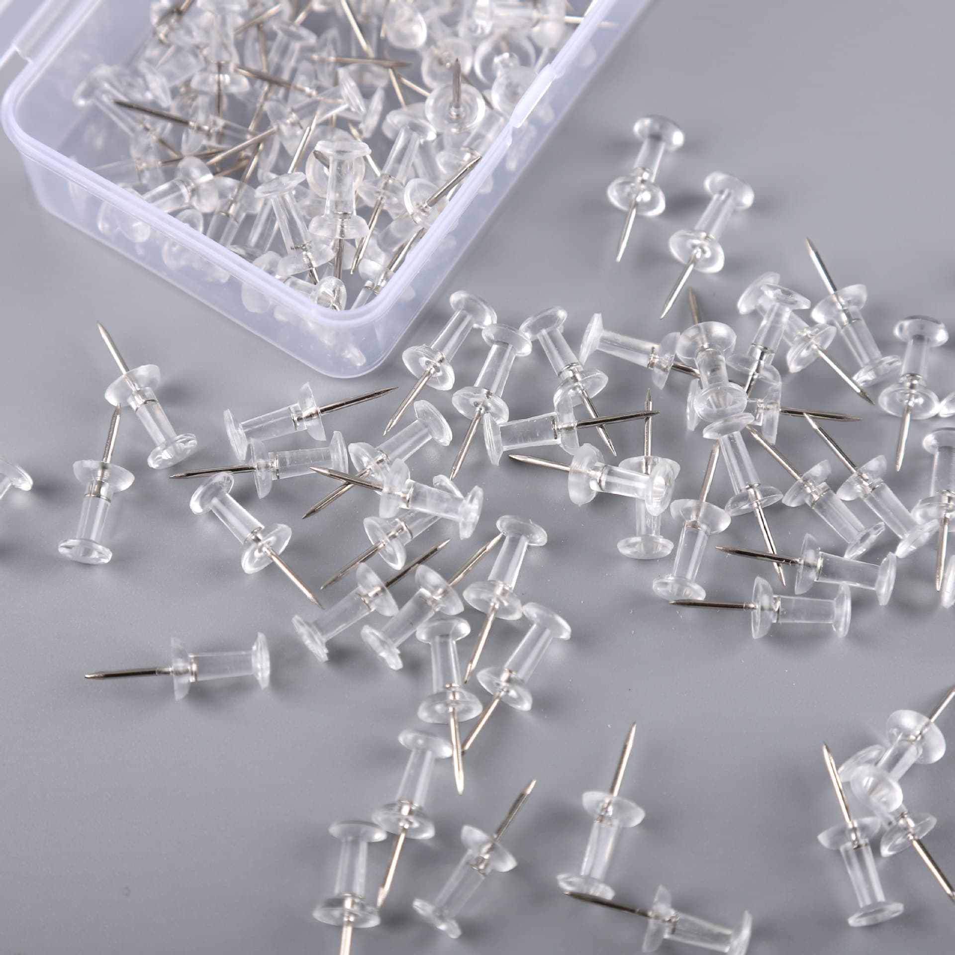 Large, long, transparent, DIY art nails, cork board nails, photo wall nails, colored pushpins