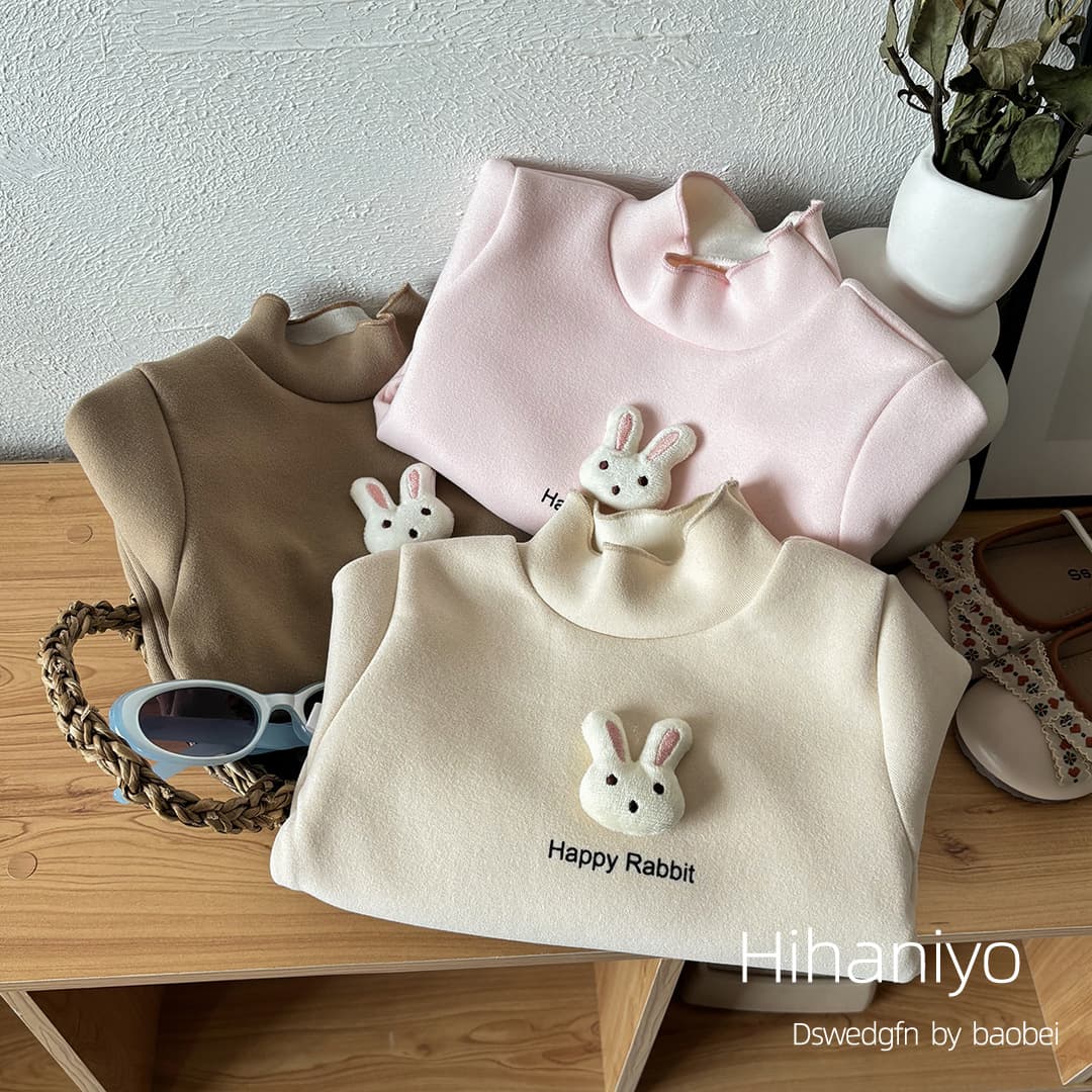 Girls' Base Layer Dralon Semi-Turtleneck Autumn/Winter New Fleece-Lined Children's Long Sleeve Thickened T-Shirt Korean Style