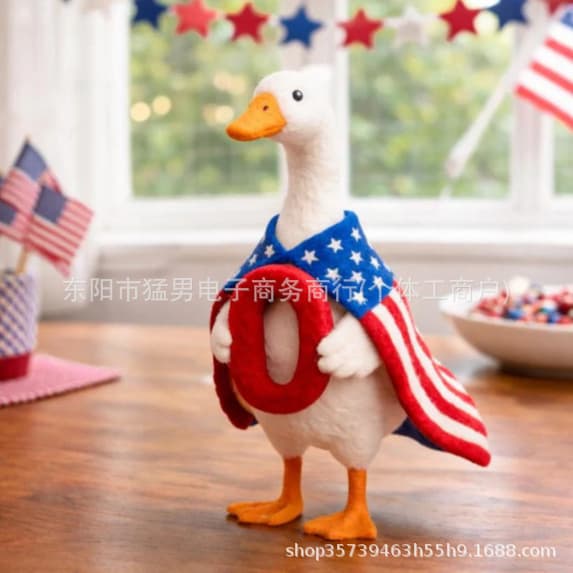 New Cross-border Product 250th Anniversary Felt Goose Set 250th Anniversary Plush Goose Ornament