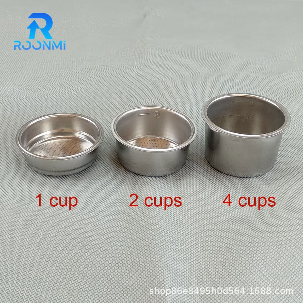 51mm Portafilter Basket 304 Stainless Steel Coffee Filter Basket Single Double Quad Single Layer Basket for Espresso Machine