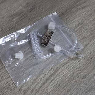 Walkie Talkie Air Tube Earpiece Single Tube Detachable Tube Radiation Protection Tube Replaceable Also for Mobile Phones