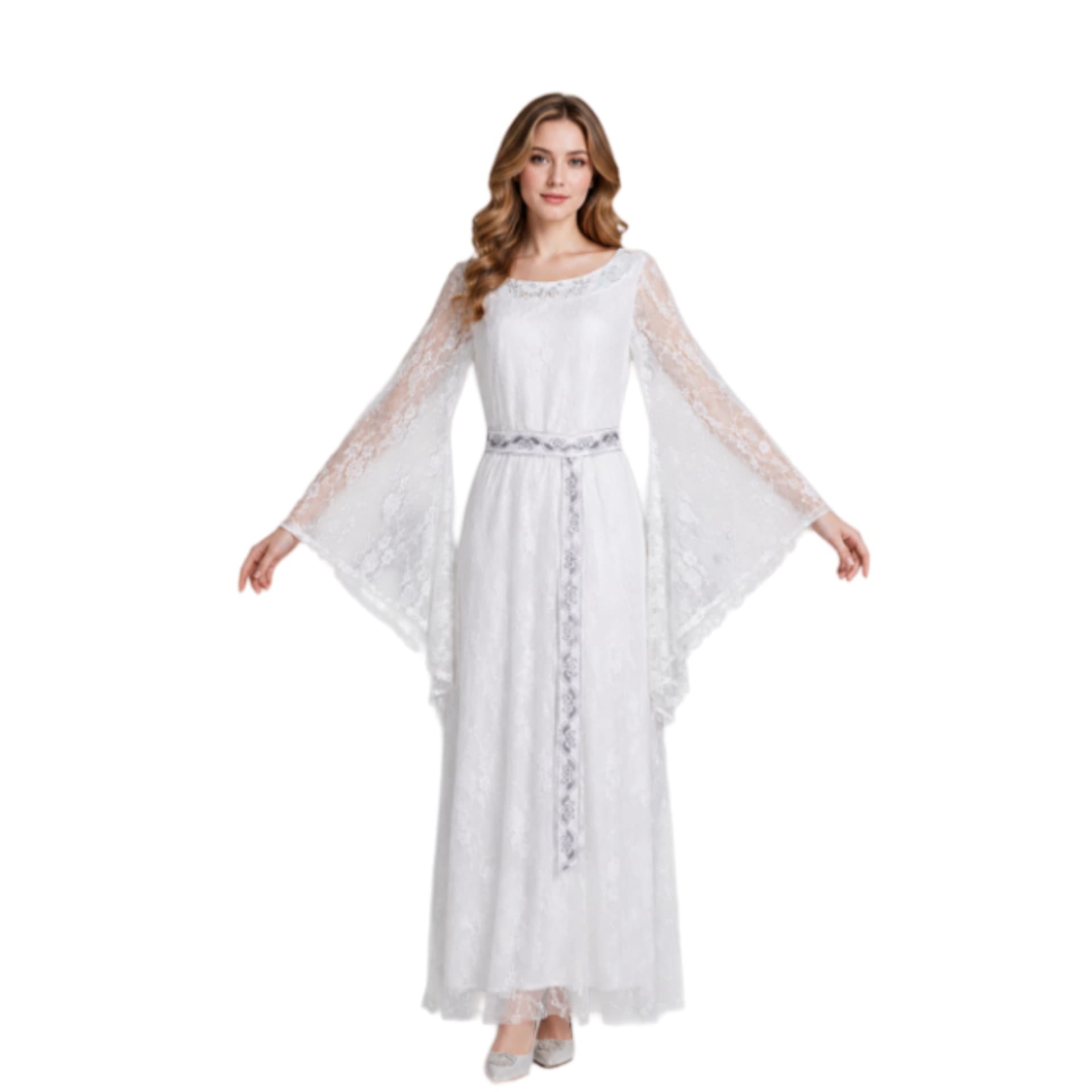 Lord of the Rings Elf Queen cos costume Galadriel cosplay medieval retro palace dress
