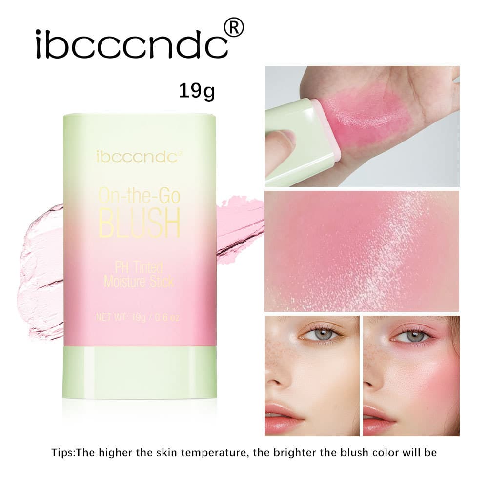 Cross-border ibcccndc Color-Changing Rotating Blush Cream, Lip and Cheek Dual-Use Rouge Blush, Apply Color-Changing Blush Cream