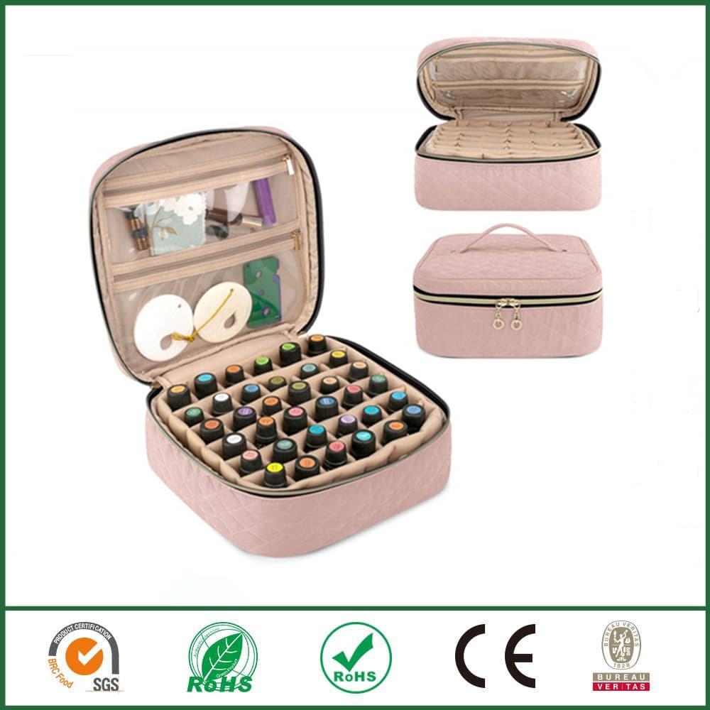 Cross-Border Multi-Functional Essential Oil Bag, Nail Polish Storage Bag, Handheld 36-Grid 5-30ml Essential Oil Accessories Portable Bag