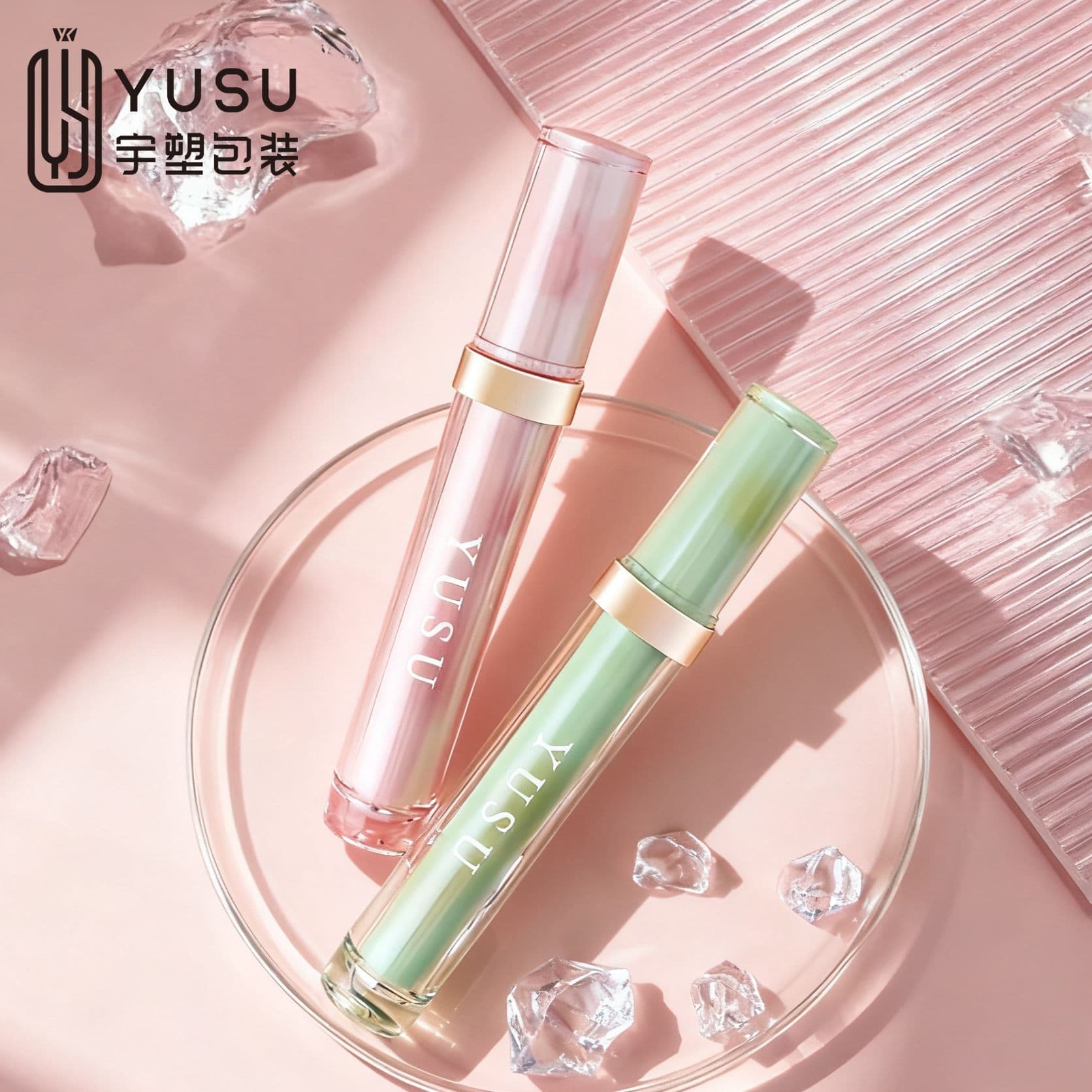 New lip glaze tube 3ML3D printed transparent round lip glaze tube empty bottle packaging material lip gloss tube lip gloss tube packaging material