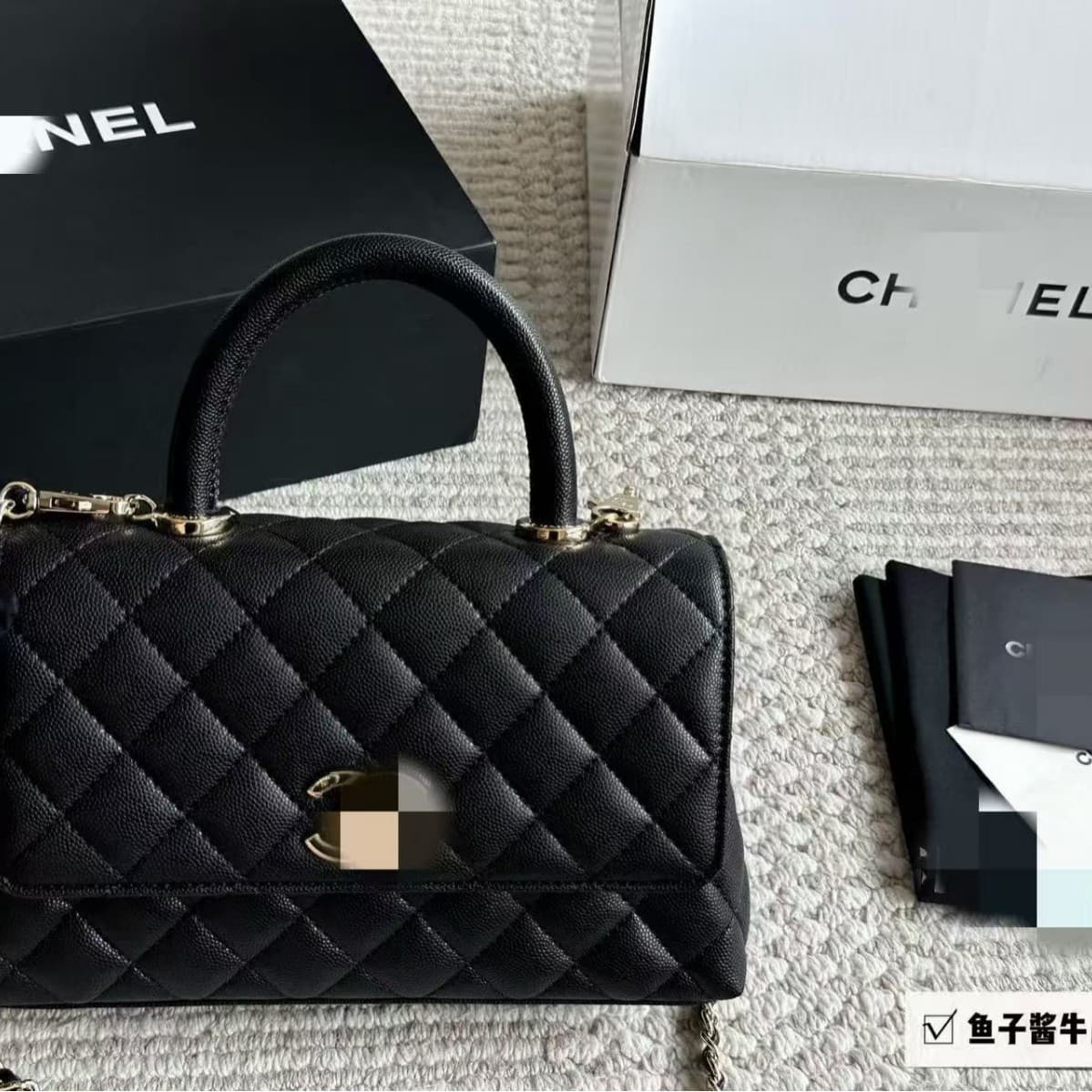 Minimalist Elegant Caviar Handbag Versatile Shoulder Bag Crossbody Bag Fashionable Quilted Chain High-End Light Luxury